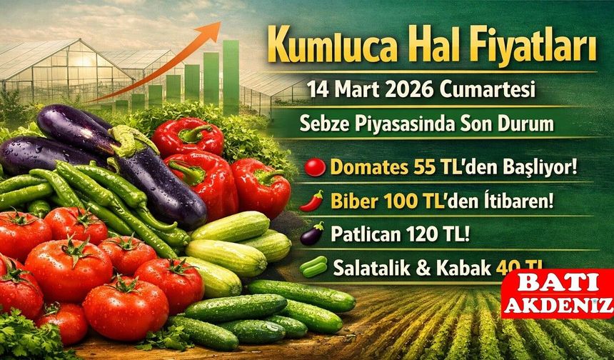 Kumluca Hal Fiyatları 14 Mart 2026 Cumartesi: Sebze Piyasasında Son Durum