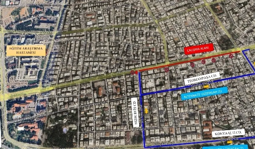 Antalya'da 100. yıl bulvarı yenileniyor