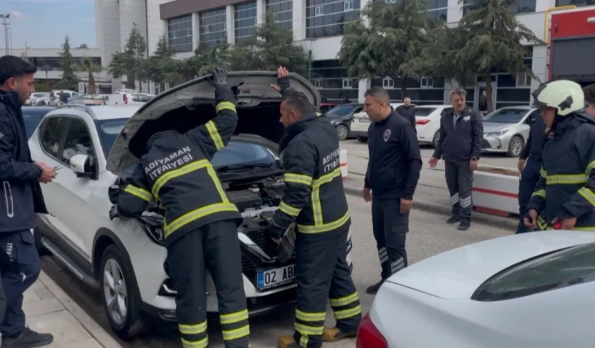 Adıyaman'da hastane otoparkında korkutan anlar
