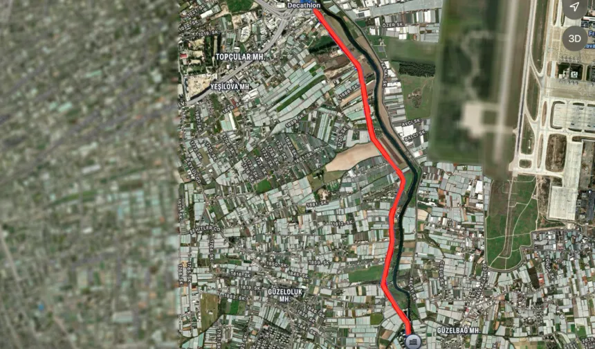 Antalya Muratpaşa'da DSİ kanal yoluna iyileştirme