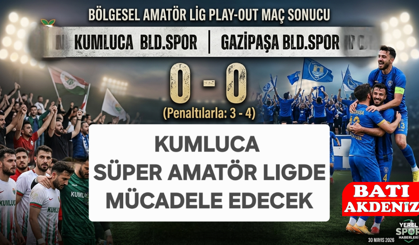 Gazipaşa BAL'a Yükseldi, Kumluca Penaltılarda Kaybetti!