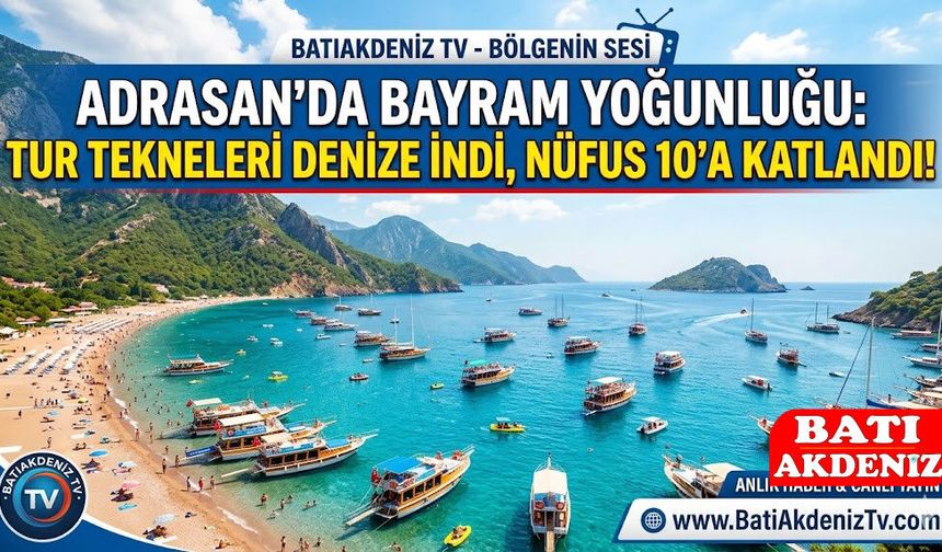 Adrasan'da Bayram Yoğunluğu