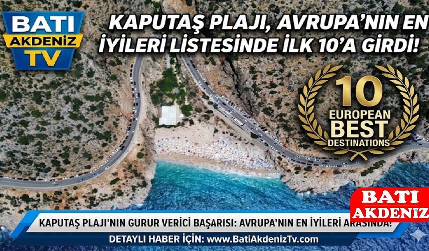 Kaputaş Plajı Avrupa Listelerinde İlk 10’a Girdi