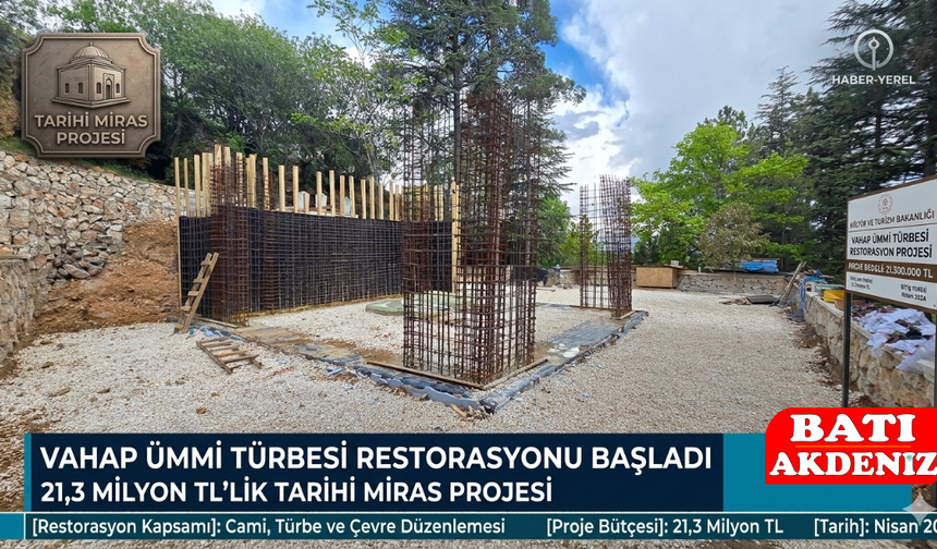 Vahap Ümmi Türbesi Restorasyonu Başladı: 21,3 Milyon TL’lik Tarihi Miras Projesi
