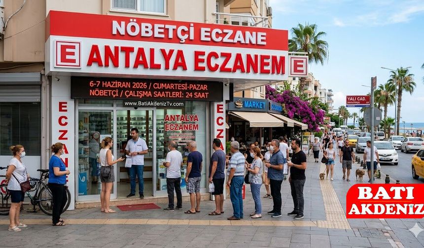 Antalya ve İlçelerinde 6-7 Haziran 2026 Hafta Sonu Nöbetçi Eczaneler Listesi