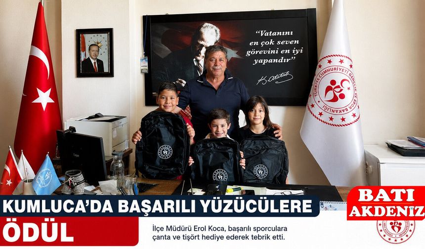 Kumluca'da Başarılı Yüzücüler Ödüllendirildi