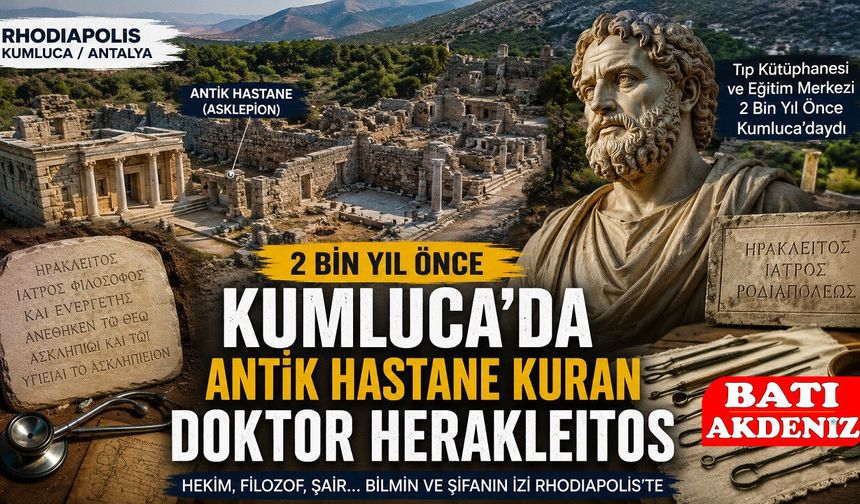 2 Bin Yıl Önce Kumluca'da Antik Hastane Kuran Doktor Herakleitos